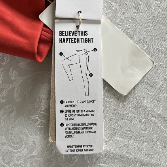 NEW ADIDAS Womens Size XS Disrupt Training Leggings High Rise Red/Orange - Picture 3 of 7